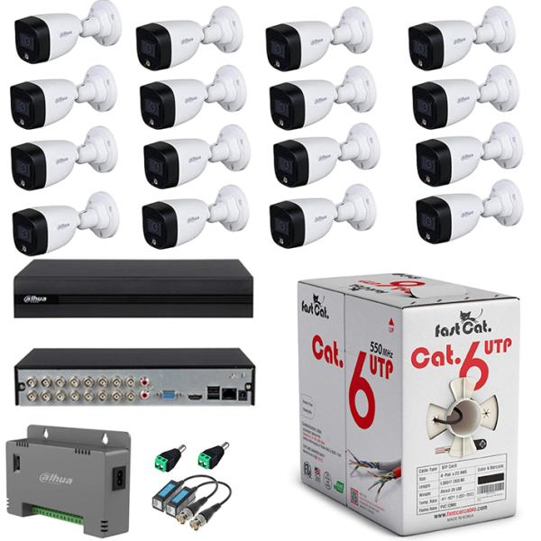 16 Channel Dahua Full color CCTV System