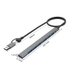 Onten  7 Port USB A and USB C data Hub  (UCA9702) - Image 4